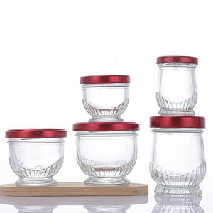 Vente en gros Récipient alimentaire 50ml 70ml 100ml clair Nid d'oiseau <span class=keywords><strong>Pas</strong></span> <span class=keywords><strong>cher</strong></span> Miel <span class=keywords><strong>Confiture</strong></span> Yaourt Bocaux en verre avec couvercles - Product Image 1