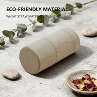 Stick déodorant biodégradable en paille de blé écologique de 15 ml, contenant en plastique à visser, flacon vide rond anti-transpirant