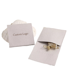 Bolsa de Joyería de Microfibra de Terciopelo con Logotipo Personalizado, Bolsa de Almacenamiento de Alta Calidad para Collares, Pulseras y Anillos - Product Image 1