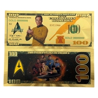 Nouvelle Banque de billets Star Trek Américaine 2026 plaquée or 24 carats pour collection