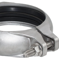 Raccord de tuyauterie rigide rainuré en acier inoxydable 304 316L pour système d'incendie par sprinklers DN50 DN65 DN80 DN100
