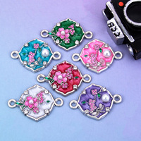 Gelang Gaya Kerudung Bunga Berhiaskan Mutiara dan Rhinestone DIY untuk Wanita; Model Alloy DWY-456cross-border