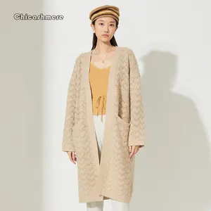 Áo Cardigan Len Cashmere Dài Tùy Chỉnh Từ Nhà Máy Trực Tiếp