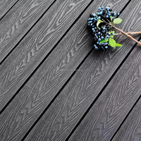 Planche de terrasse 3D gaufrée en bois de teck antidérapante pour l'extérieur Plancher de terrasse en bois imperméable