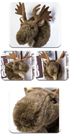 Jouet de tête de cerf en peluche, poupées murales suspendues, accessoires de Style nordique, Animal en peluche, décor mural de tête d'orignal