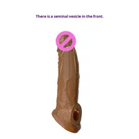 Juguete Sexual para Adultos, Transparente, Grueso, Ampliado, para Hombres, de Gel Suave, Ecológico, Portátil, Extensible, con Dientes de Lobo