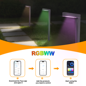 Thông minh BT/Wifi RGB CCT có thể điều chỉnh IP65 đồng thau không thấm nước ngoài trời cỏ ánh sáng LED vườn bollard đèn cho vườn Pathway chiếu sáng - Product Image 6