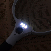Big Lens 127mm Handle Magnifier Multi Magnification Handheld Portable Reading Magnifying Glass for Elderly Reading