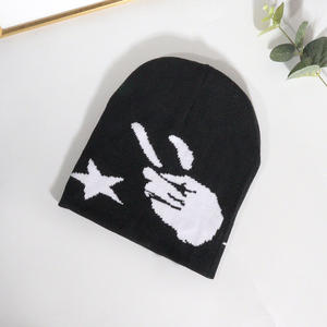 Berretto con Logo personalizzato Unisex in acrilico lavorato a maglia berretto da sci sportivo invernale con berretto da sci Merino Jacquard - Product Image 6