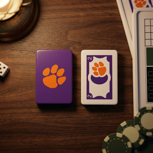 Ensemble de Mahjong de Luxe en Acrylique Thème Patte de Tigre Clemson, Sous Licence Officielle, Prévente et Précommande Disponibles - Product Image 3