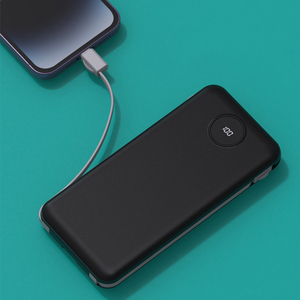 พาวเวอร์แบงค์พกพา 10000mAh ชาร์จไร้สาย พร้อมหน้าจอ LED แสดงผล ชาร์จเร็ว ช่องเสียบ Type-C สำหรับชาร์จและถ่ายโอนข้อมูล ช่องเสียบอเนกประสงค์ วัสดุ PC - Product Image 2