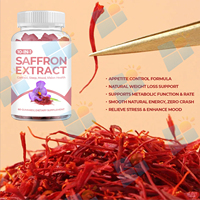 Complément alimentaire en gummies à l'extrait de safran végétalien SUNI OEM ODM, marque privée, pour enfants et adultes, soulagement du stress, vente en gros