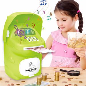Hucha Electrónica Inteligente con Forma <span class=keywords><strong>de</strong></span> Dinosaurio, Enseña a los Niños el Hábito <span class=keywords><strong>de</strong></span> Ahorrar con Seguridad Biométrica, Contraseña y Efectos <span class=keywords><strong>de</strong></span> Sonido - Product Image 1