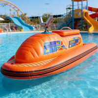 Jet ski gonflable électrique à moteur pour 2 personnes en PVC pour adultes - Flotteur de piscine extérieur Amusement