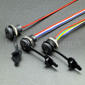 USB Loại C kết nối để JST PH 2.0 với Nut khóa tấm DC ổ cắm sạc cáp 2/4/5/6pin không thấm nước Snap khóa USB-C dây - Product Image 5