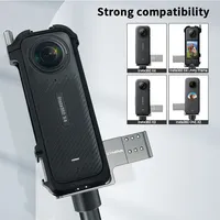 Micro invisible chaussure froide pour bâton à Selfie Insta 360 X3 accessoires adaptateur de micro sans fil pour caméra d'action Insta 360 X4 X2