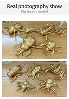 Ornements faits main en version or, abondamment disponibles en gros : insectes, abeilles, grillons, sauteurs - Modèle de grilion