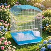 Grande cage à oiseaux décorative nordique en fer forgé, volière intérieure spacieuse pour perroquets, villa pour la décoration intérieure moderne