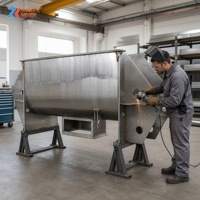 Mélangeur à ruban en acier inoxydable pour poudres, pour la production de mastic mural, de plâtre et de mortier sec dans les lignes de production de matériaux de construction