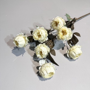 Tốt Nhất Bán Duy Nhất Dài Thân Cây Trắng 7 Đầu Nhân Tạo Hoa Mẫu Đơn Bó Hoa Cho Đám Cưới Nhà Trang Trí - Product Image 2