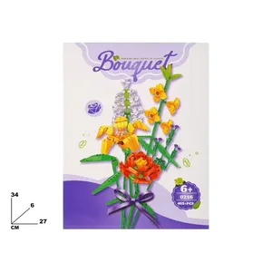 Bouquet Construction Set 0216 465 Pcs Building <b>Blocks</b> For Kids Age 6 Plus Flower Model Kit - Product Image 1
