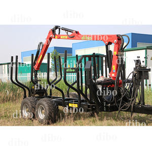 Équipement agricole Machines forestières <span class=keywords><strong>Remorque</strong></span> hydraulique <span class=keywords><strong>à</strong></span> <span class=keywords><strong>bois</strong></span> <span class=keywords><strong>à</strong></span> 4 roues avec grue de chargement Remorques forestières <span class=keywords><strong>pour</strong></span> quads - Product Image 1