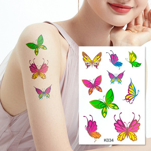 Ingrosso adesivi per tatuaggi temporanei impermeabili per Body Art simpatici disegni di moda di colore per ragazza <span class=keywords><strong>farfalla</strong></span> simpatici tatuaggi colorati - Product Image 2