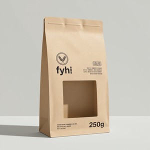 Túi bao bì thực phẩm giấy kraft có thể tái sử dụng với túi đứng có khóa kéo tùy chỉnh với cửa sổ rõ ràng - Product Image 2