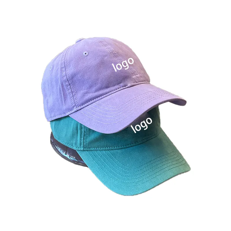 Berretto da Baseball da uomo sportivo con Logo personalizzato di qualità del marchio, cappello da papà con berretto di colore viola personalizzato ricamato a 6 pannelli
