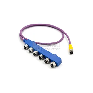 NMEA 2000 N2K Puertos múltiples Conector en T de 8 vías M12 5 pines para redes Lowrance