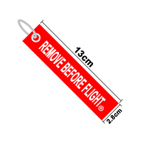 Gantungan Kunci OEM Red Kit Double Sided Remove Before Flight R Standard, Perhiasan Kunci, Hadiah Penerbangan, Tag Penting, Gantungan Kunci Bordir