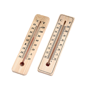 Thermomètre mural en bois bon marché pour chambre intérieure et extérieure de haute qualité - Product Image 2