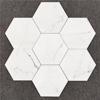 Carreau de céramique hexagonal de conception de Style scandinave classique 260*300/200*230mm carreaux de porcelaine d'art pour balcon