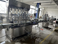 Machine automatique de remplissage, d'étiquetage et de scellage de bouteilles pour jus, liquides, eau, miel et pâte, avec fermeture de bouchons