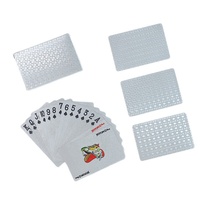 Cartes de poker en plastique PET noir et or, gamme complète en gros ; Cartes à thème dollar à carreaux noirs avec dorure à chaud, emballage en boîte couleur