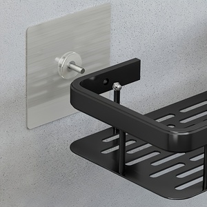 Estante de pared de baño de <span class=keywords><strong>cocina</strong></span> de aluminio fácil de instalar de <span class=keywords><strong>alta</strong></span> calidad promocional al por mayor - Product Image 5