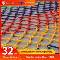 Filet de sécurité décoratif en nylon rouge/jaune/bleu pour enfants de maternelle, pour balcon, escalier, prévention des chutes