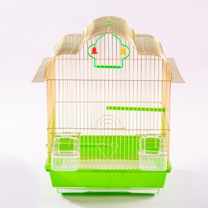 Büyük açık lüks kuş üreme kafesi ve ev papağan evcil katı desen katlanabilir demir plastik tepsi kutusu ambalaj ile - Product Image 4