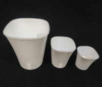 Décoration d'Intérieur et de Jardin, Jardinières Vertes en Plastique, Pots de Fleurs à Arrosage Automatique pour Plantes d'Intérieur