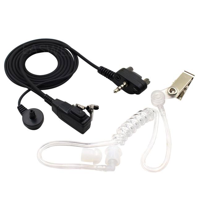 Two Way Radio Throat Mic Microphone Headset Finger Ptt Tactical Acoustic Walkie Talkie Earpiece for Vertex VX-231 VX-298 VX-350