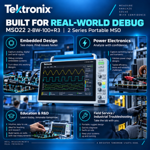 Osciloscopio de Señales Mixtas Portátil Tektronix MSO22 2-BW-100+R3, 100MHz, 2 Canales, 2.5GS/s, 10M de Longitud de Registro - Product Image 3