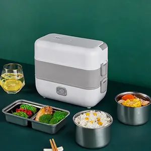 1.5L Electric Lunch Box Portable Rice Cooker Heating Bento Box Double Layer  Liner Food Container Steamer Heat Lunch Box 220V