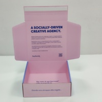 Boîtes d'expédition en carton ondulé personnalisées avec logo gratuit, boîtes cadeaux roses, couleur violette, emballage cosmétique, boîte d'expédition, boîte en papier