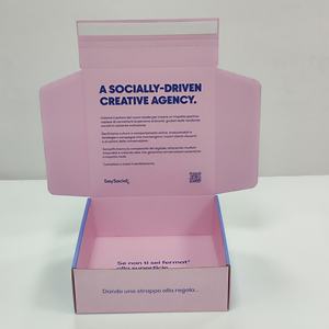 定制免费样品标志Cajas粉色De Regalo紫色彩色化妆品波纹包装邮件箱装运箱纸盒 - Product Image 3