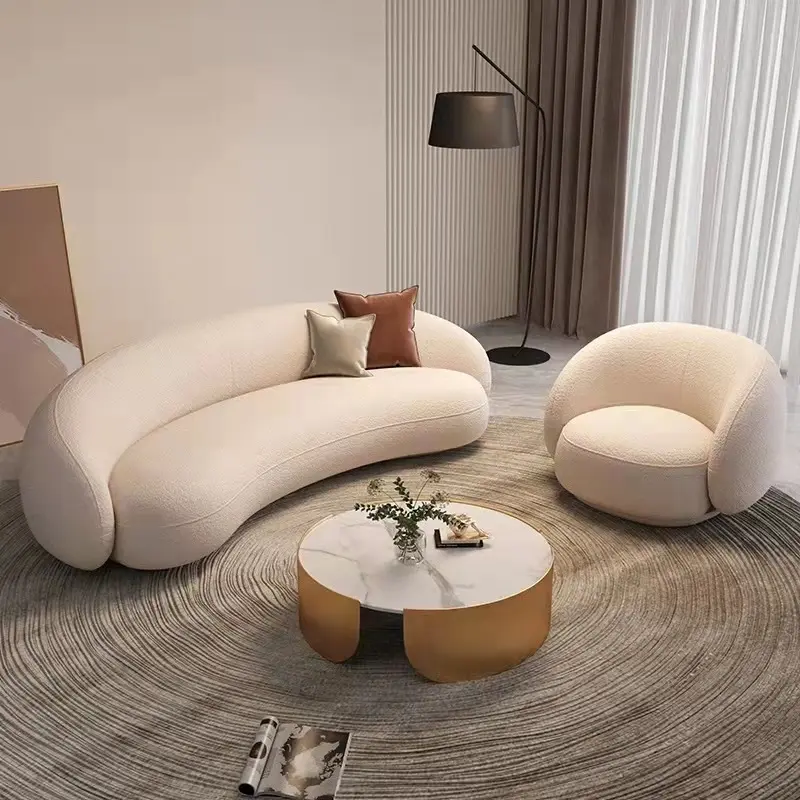 HOCHEY Sofa Gaya Eropa Modern, Set Perabot Sofa Ruang Makan Sofa untuk Salon Kecantikan