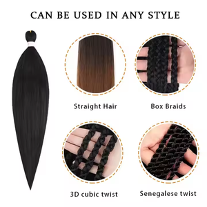 Sỉ nhà máy giá thấp tóc nối tết EZ Braid 3XPreStretched tóc afro tổng hợp móc nối số lượng lớn dành cho phụ nữ - Product Image 4