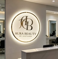 Insegna LED Personalizzata per Aziende, Logo 3D Retroilluminato per Boutique, Salone di Bellezza, Spa, Decorazione Murale, Segnaletica Aziendale