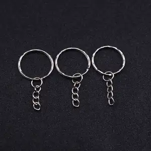 Manufacturers supply high quality nickel-plated 1.2x25mm wreath with 4 pin chain jewelry key ring