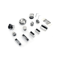 Kit de cabine de douche moderne sans cadre en acier inoxydable 304 avec porte coulissante droite et conception anti-fuite