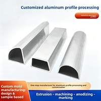 Profils en aluminium industriels usinés, profilés en alliage d'aluminium extrudés de forme spéciale, supports de charpente légers